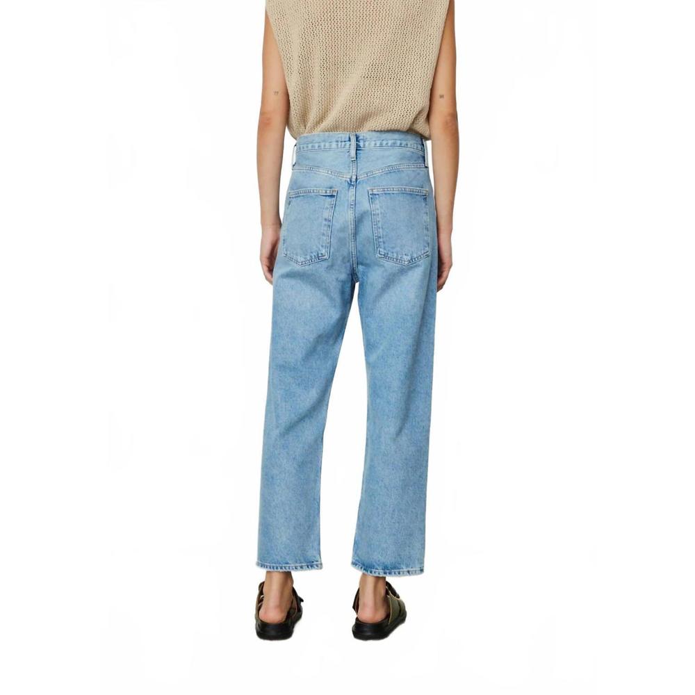 NEW AGOLDE 90's crop mid rise loose straight jeans in passenger - Picture 3 of 4